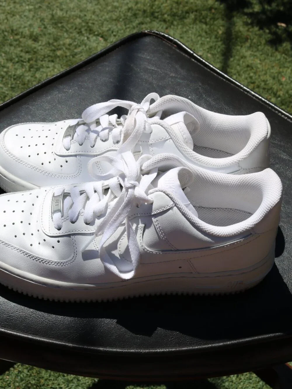 Nike Air Force 1 '07 Triple White Leather Low Top Casual Sneakers